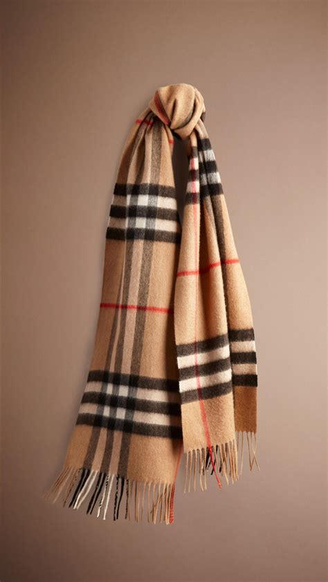 burberry check cashmere scarf camel|burberry cashmere check scarf beige.